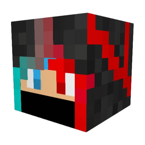 Vailandset Minecraft avatar head, 3D render