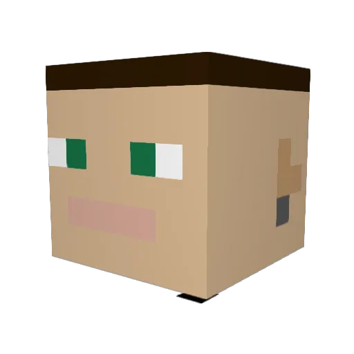 Vainpokeman Minecraft avatar head, 3D render