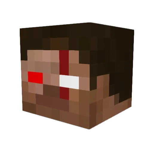 Vaios92 Minecraft avatar head, 3D render