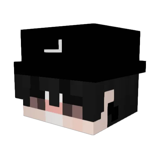 VaipSama Minecraft avatar head, 3D render