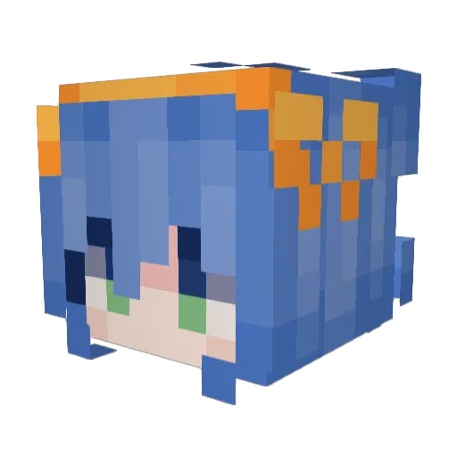 Vaitaku Minecraft avatar head, 3D render