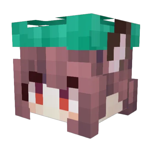 Vaitan Minecraft avatar head, 3D render