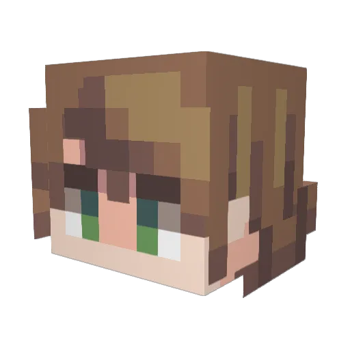 Vakzio Minecraft avatar head, 3D render