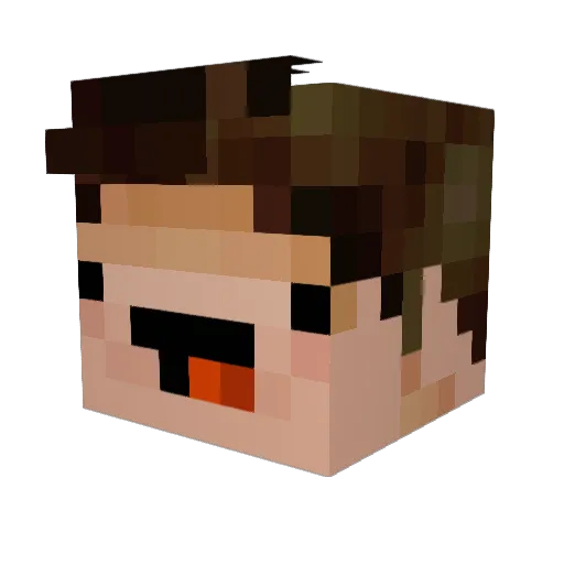 Val0t Minecraft avatar head, 3D render