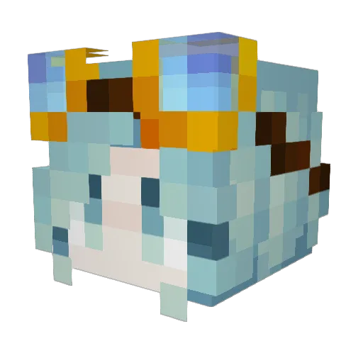 Val1xe Minecraft avatar head, 3D render