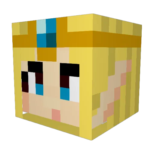 Val3ntine Minecraft avatar head, 3D render
