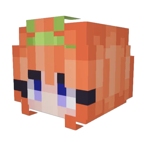 Val3y Minecraft avatar head, 3D render