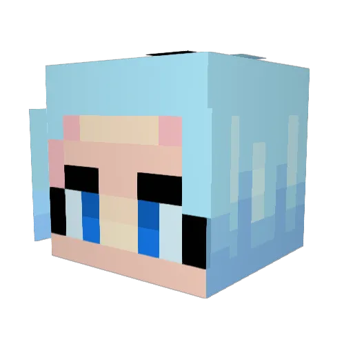 Val77w Minecraft avatar head, 3D render