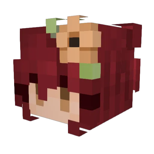 ValAgain Minecraft avatar head, 3D render