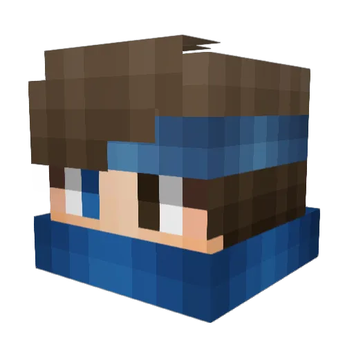 ValFx Minecraft avatar head, 3D render