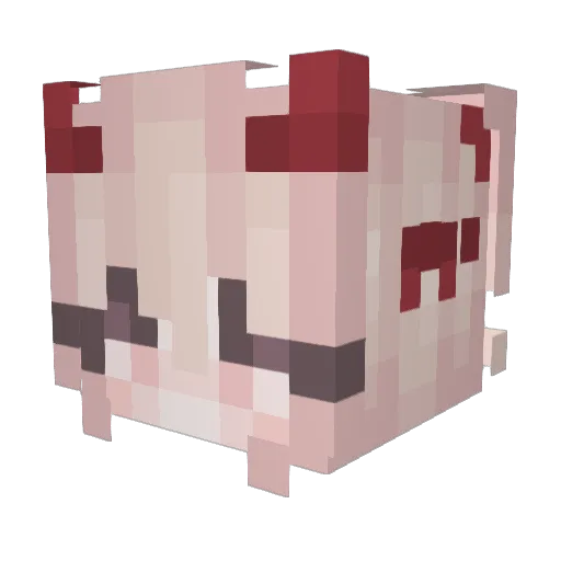 ValXCzW Minecraft avatar head, 3D render
