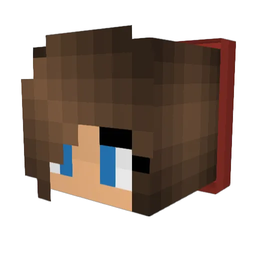 Val_Plays75 Minecraft avatar head, 3D render