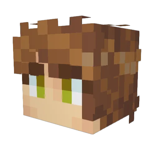 Val_Q Minecraft avatar head, 3D render