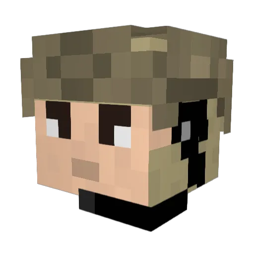 Val_RS57 Minecraft avatar head, 3D render