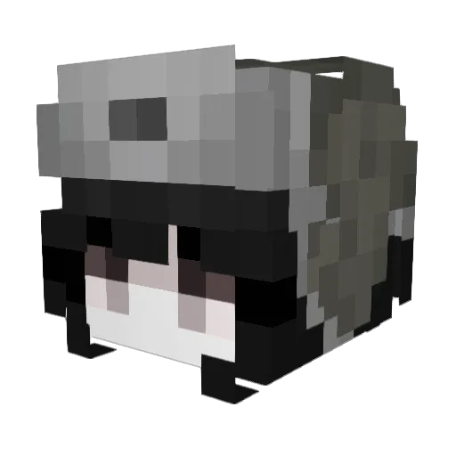 Val_Y Minecraft avatar head, 3D render