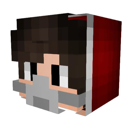 Valachito Minecraft avatar head, 3D render