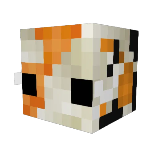 Valais_Horns Minecraft avatar head, 3D render