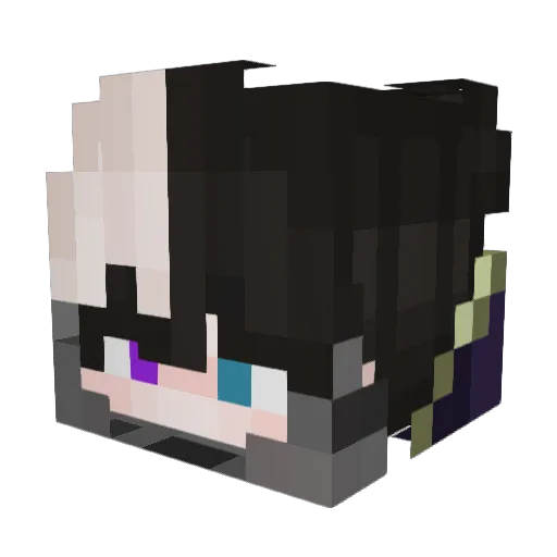 Valakdemon Minecraft avatar head, 3D render
