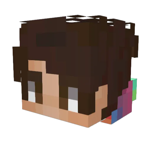 Valamwai Minecraft avatar head, 3D render