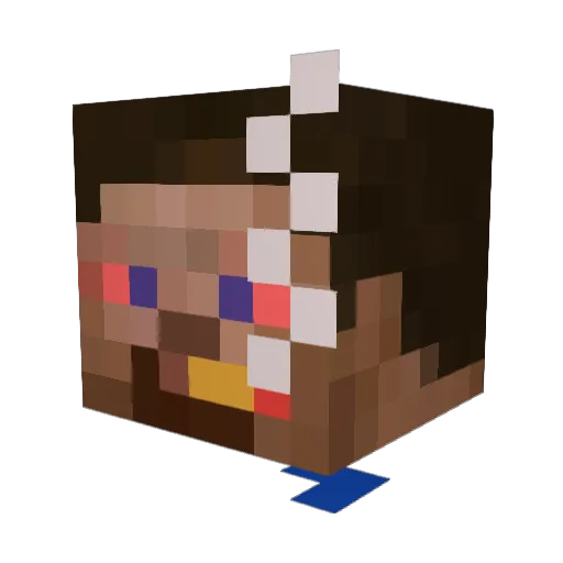 ValarMo Minecraft avatar head, 3D render