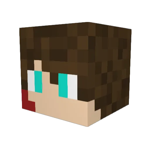 Valarauce Minecraft avatar head, 3D render