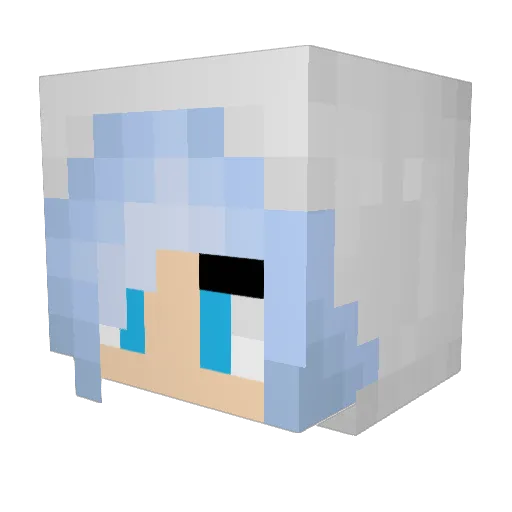 Valasidria Minecraft avatar head, 3D render