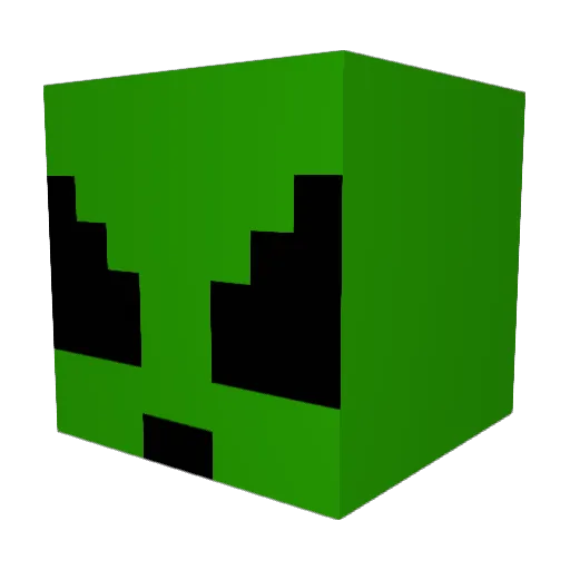 ValbuSenpai Minecraft avatar head, 3D render