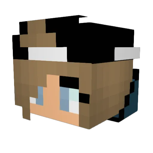 Valcca Minecraft avatar head, 3D render