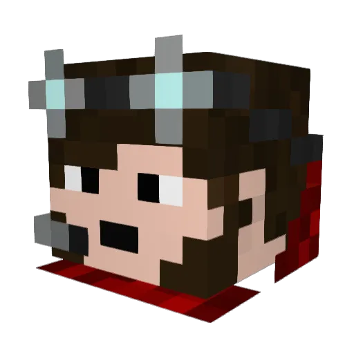 Valdare Minecraft avatar head, 3D render