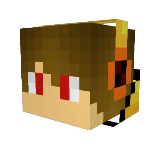ValdemarLA Minecraft avatar head, 3D render