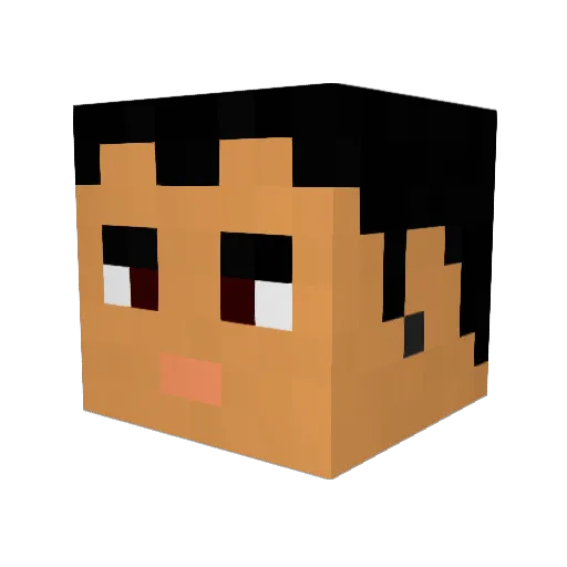 Valdemarhr Minecraft avatar head, 3D render