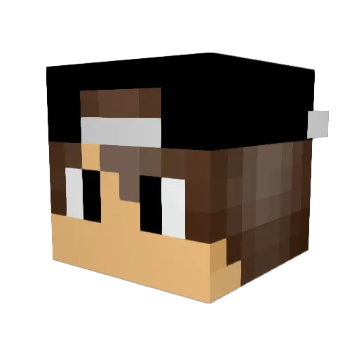 Valdeno Minecraft avatar head, 3D render