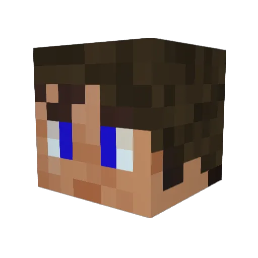 ValderMC Minecraft avatar head, 3D render