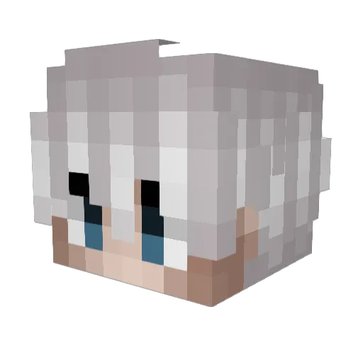Valdere Minecraft avatar head, 3D render