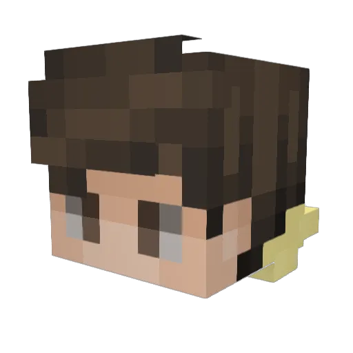 Valderum01 Minecraft avatar head, 3D render