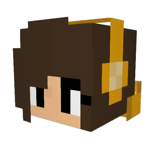 ValeAF Minecraft avatar head, 3D render