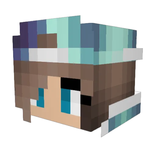 Vale_18 Minecraft avatar head, 3D render
