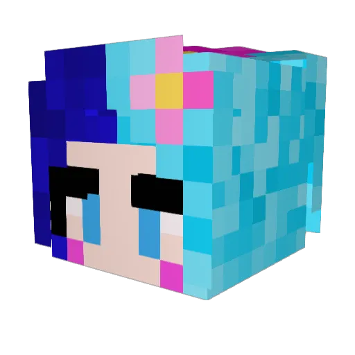 Vale_ntina Minecraft avatar head, 3D render