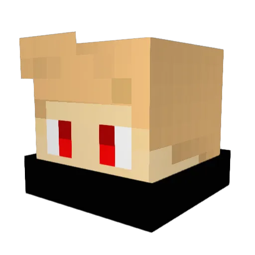 Valeax Minecraft avatar head, 3D render