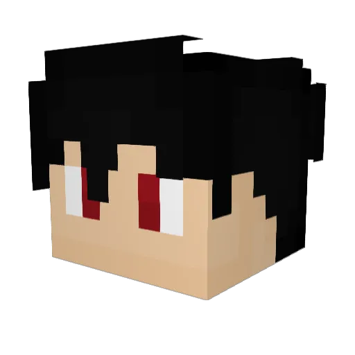 Valen2217 Minecraft avatar head, 3D render