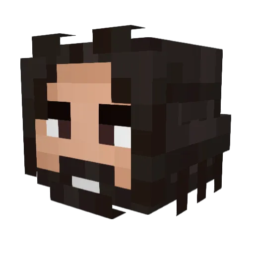 Valen23 Minecraft avatar head, 3D render