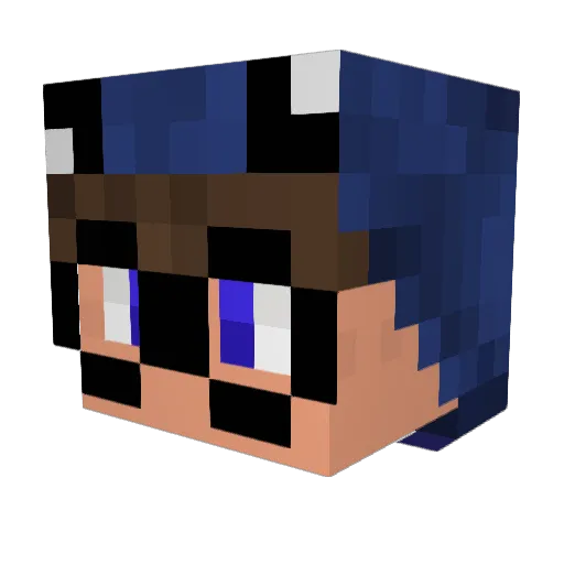 Valen360 Minecraft avatar head, 3D render
