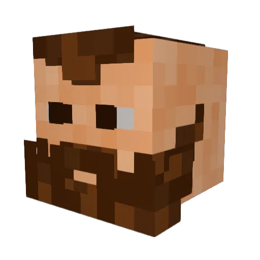 ValenMate7 Minecraft avatar head, 3D render