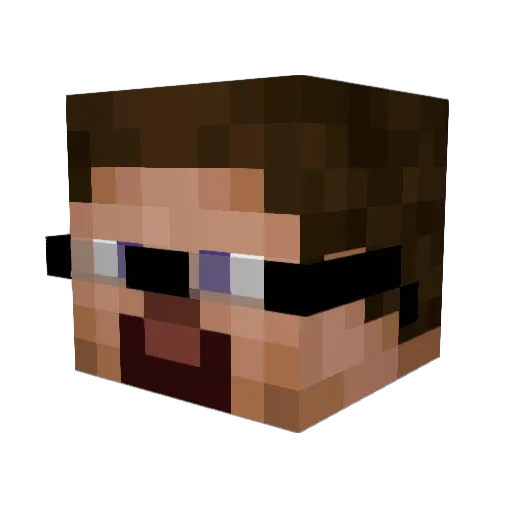 ValenVew_ Minecraft avatar head, 3D render