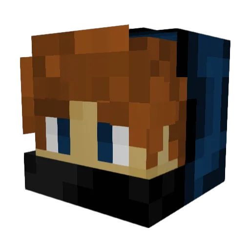 ValenWizer Minecraft avatar head, 3D render