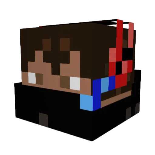 Valencai Minecraft avatar head, 3D render