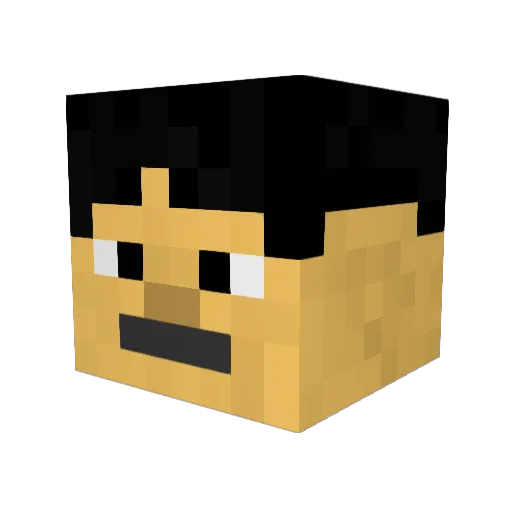 Valence05 Minecraft avatar head, 3D render