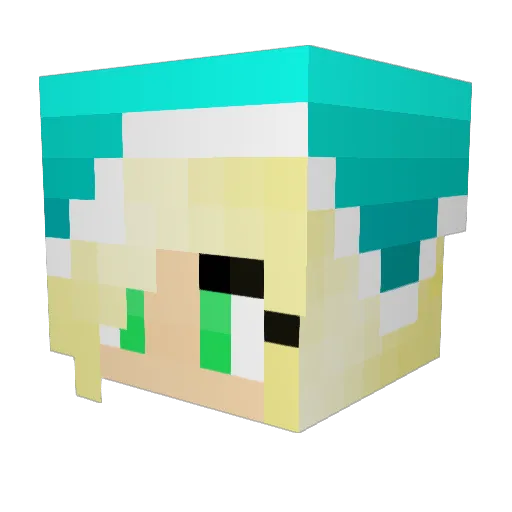 Valencia95 Minecraft avatar head, 3D render