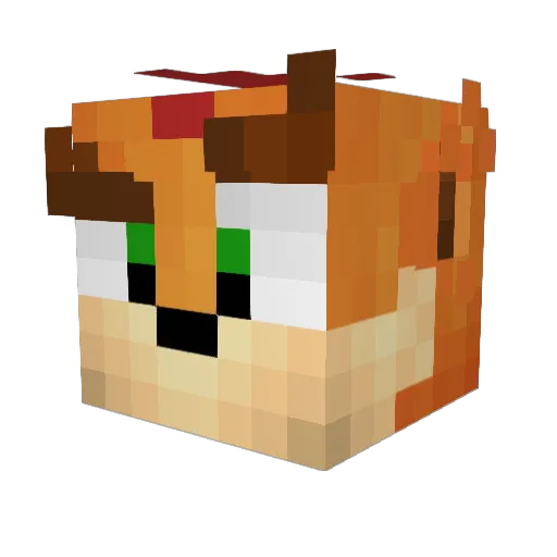 Valenpam Minecraft avatar head, 3D render
