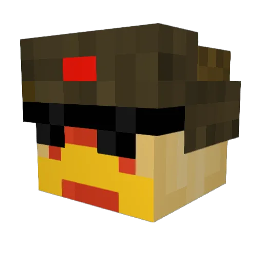 Valentin2424 Minecraft avatar head, 3D render